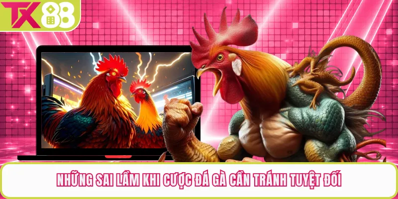 Những sai lầm khi cược đá gà cần tránh tuyệt đối