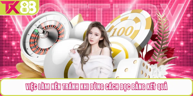 Việc làm nên tránh khi dùng cách đọc bảng kết quả
